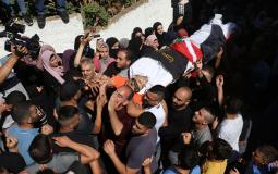 Funeral of one of the five Palestinians killed by Israel