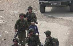 Israel arresting a Palestinian - archive