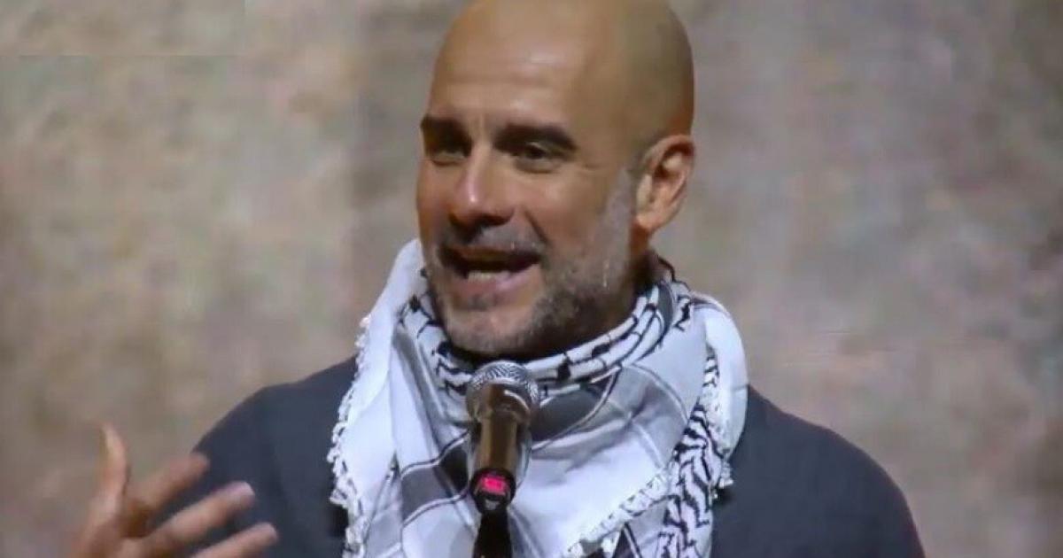 فلسطين – غوارديولا بالكوفية.. يهاجم الصمت العالمي ويدعم فلسطين