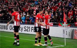 فرحة لاعبي بيلباو بالفوز