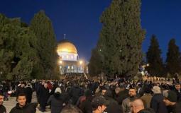 صلاة الفجر في الأقصى اليوم