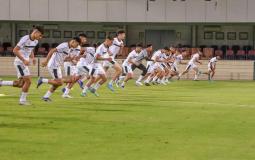 جانب من تدريبات منتخب الشباب الفلسطيني