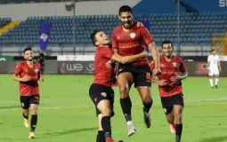 فرحة لاعبي سيراميكا بالهدف