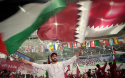 فعاليات افتتاح كأس العالم في صالة سعد صايل بغزة