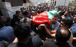 جماهير حاشدة تشيع جثمان الشهيد " دراغمة" في نابلس