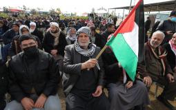 صورة من وقفة سابقة تضامنًا مع أهل النقب بغزة