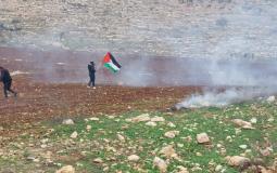 مواجهات بين الشبان وقوات الاحتلال في بيت دجن شرق نابلس