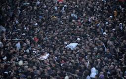 عشرات الآلاف يشيعون عشرة شهداء في نابلس