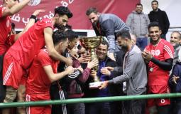 فرحة لاعبي خدمات جباليا بالفوز