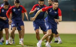 جانب من تدريبات منتخب فلسطين