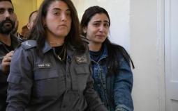 الصحفية المقدسية لمى غوشة أثناء عرضها على المحكمة