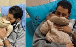 الأسير أحمد هريش وطفله كرم