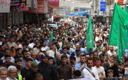 حماس تنظم مسيرة جماهيرية شمال غزة نصرة للقدس والأقصى