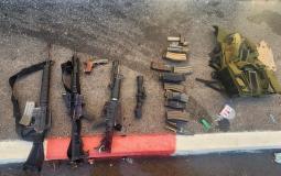 عتاد المقاومين الثلاثة الذين ارتقوا في اشتباك مسلح مع جنود الاحتلال