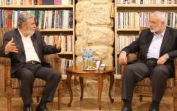 رئيس المكتب السياسي لحركة حماس والأمين العام لحركة الجهاد الإسلامي - أرشيفية -