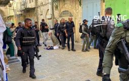 لحظة الاعتداء على المرابطين