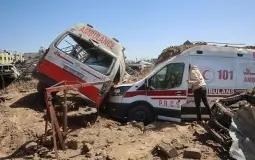 الاحتلال أعدم طواقم الإسعاف والدفاع المدني في رفح