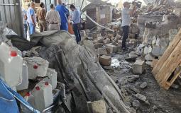 آثار استهداف الاحتلال لمستودع المحاليل والمهمات الطبية داخل مجمع ناصر الطبي اليوم