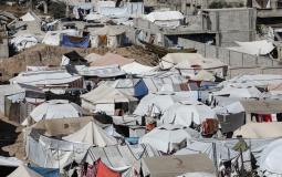 خيام النازحين في مدينة غزة