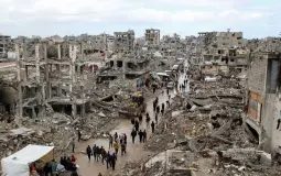 صورة من قطاع غزة المدمر