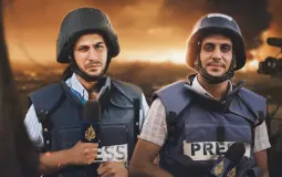 الصحفي الشهيد محمد قريقع والصحفي الشهيد أنس الشريف