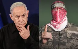 أبو عبيدة ونتنياهو