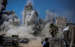 الاحتلال يقصف أبراج سكنية بغزة