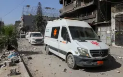 Al-Qassam, Red Cross Inspect Site of Israeli Captives’ Bodies in Gaza.webp