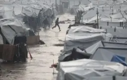 أجواء الشتاء في قطاع غزة المنكوب
