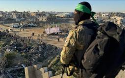 مقاوم من كتائب الشهيد عز الدين القسام في غزة