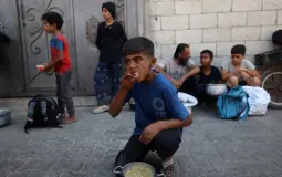 المجاعة في غزة - التقطت الصورة خلال حرب الإبادة الجماعية 2023 -