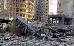 الدمار في الضاحية الجنوبية لبيروت