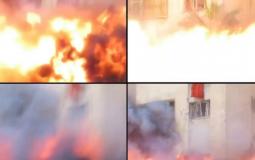 مشهد عقب تفجير المقاوم نبيل أبو عرجة دبابة "ميركافاه"