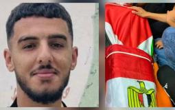 الشهيد عمر نعسان ملفوفًا بعلمي مصر وفلسطين
