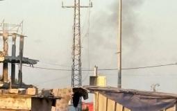 صورة من مكان القصف