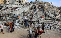 انهيار عمارة السعادة بغزة
