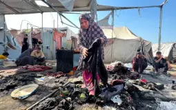 استهداف خيام النازحين بغزة - أرشيف