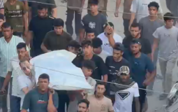 تشييع جثمان الشهيد جبر مقبل في مدينة غزة