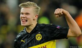 نجم بروسيا دورتموند هالاند يتعرض لموقف محرج في بلاده