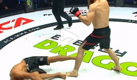 مقاتل روسي يهزم قرغيزي بضربة قاضية