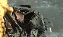 مطاردة بوليسية تنتهي بغرق سيارة المشتبه به في المحيط الهادي