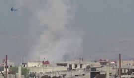 #شاهد غارات جوية تستهدف أحياء بدمشق وريفها