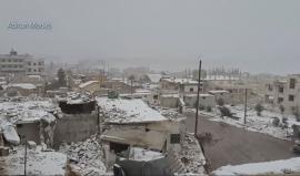 الثلوج تتساقط على مدينة #عندان بريف #حلب الشمالي
تصوير عدنان مدلج