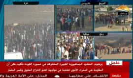 #مبشر فعاليات جمعة الحرية والحياة ضمن مسيرات لعودة شرقي قطاع غزة