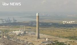 #شاهد لحظة تفجير مدخنة طويلة في بريطانيا