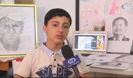 عز الدين لولو .. فنان صغير يجيد رسم اللوحات الضوئية - رمزي البيروتي