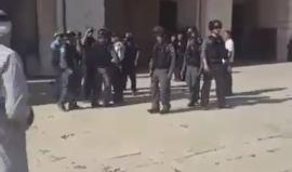 #شاهد.. الاشتباكات بين المرابطين وجنود الاحتلال في ساحة المسجد الأقصى صباح اليوم.