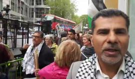 مباشر لندن امام السفارة الإسرائيلية 
مع المتحدث باسم المؤتمر الشعبي لفلسطيني الخارج