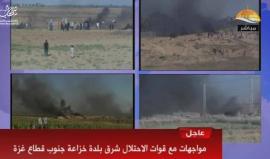 #شاهد #مباشر مواجهات بين الشبان وقوات الاحتلال في عدة نقاط على طول السياج الفاصل شرق قطاع غزة رفضا للحصار . 
#نذير_الغضب