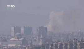 #سوريا: تصاعد أعمدة الدخان من مدينة #داريا نتيجة القصف بالبراميل المتفجرة